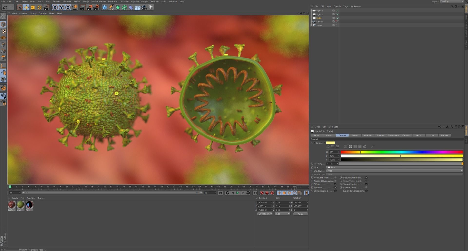 Coronavirus SARS CoV 2 Low-poly 3D model_8