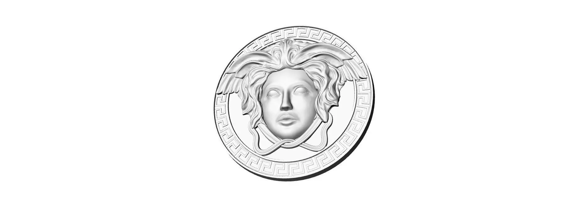 medallon versace medusa oz silver coin Free 3D model