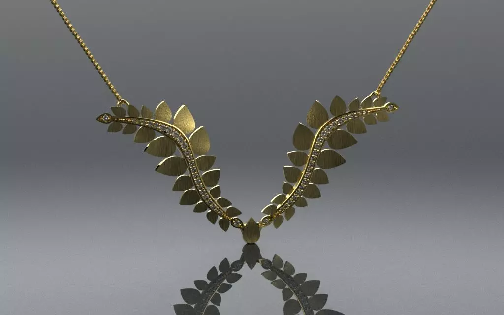 Necklace Delicate Movements - Jewelry 3D - GA-28 3D print model_0
