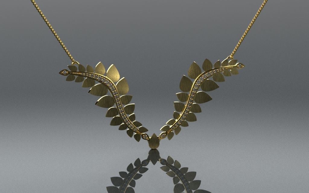 Necklace Delicate Movements - Jewelry 3D - GA-28 3D print model_9