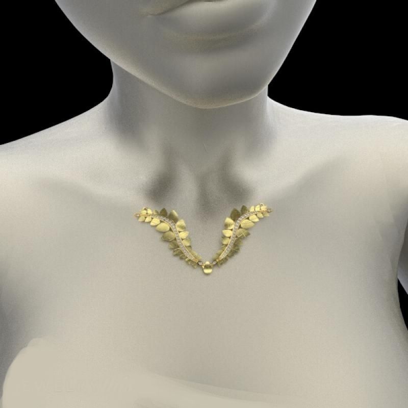 Necklace Delicate Movements - Jewelry 3D - GA-28 3D print model_8