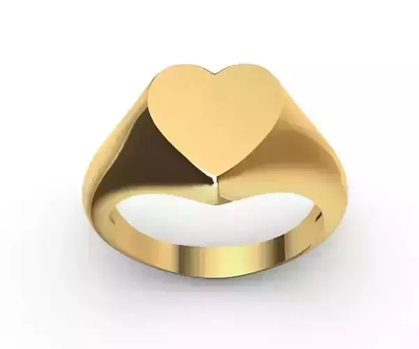 Heart signet ring