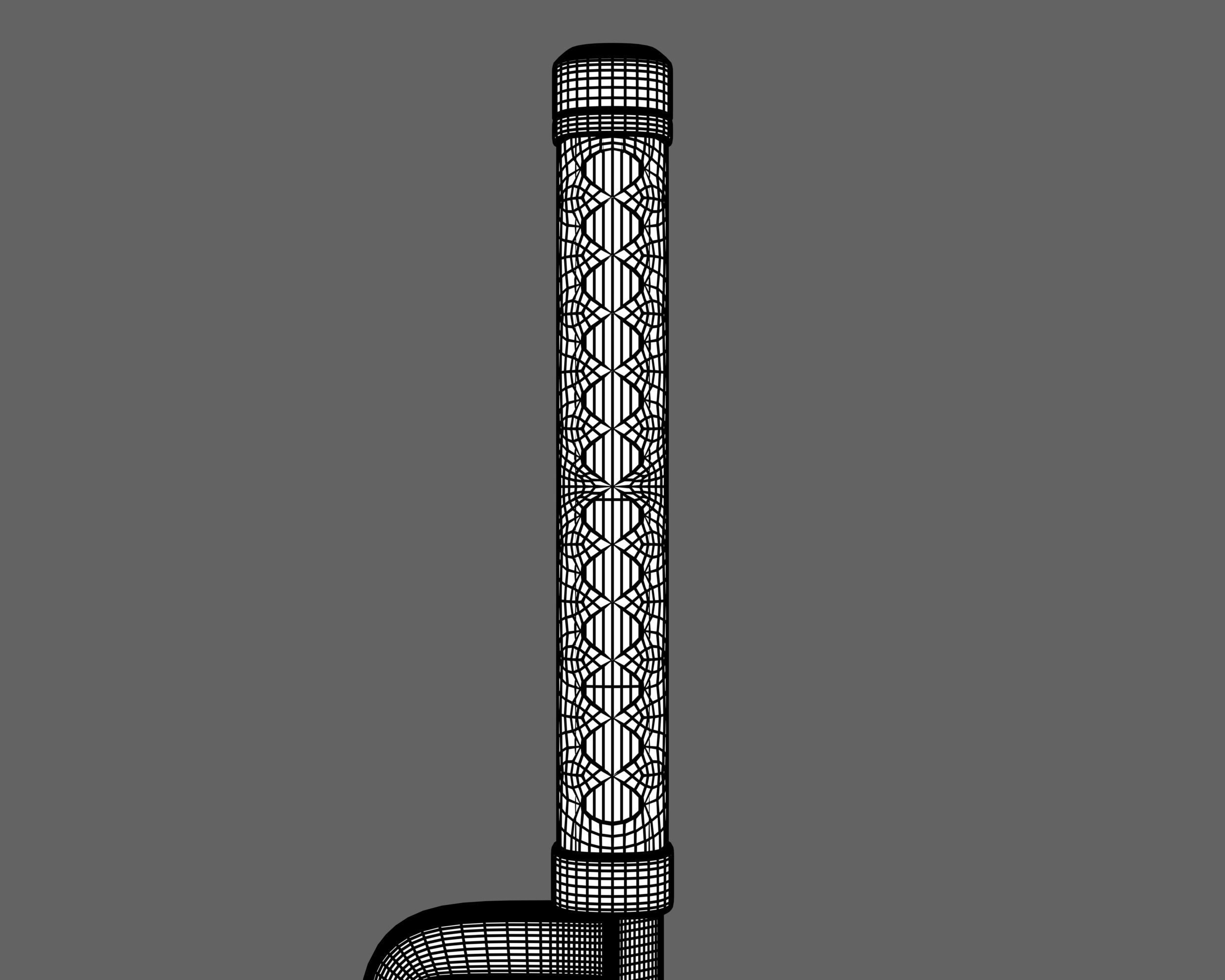 Ancient Japanese Jutte Low-poly 3D model_16