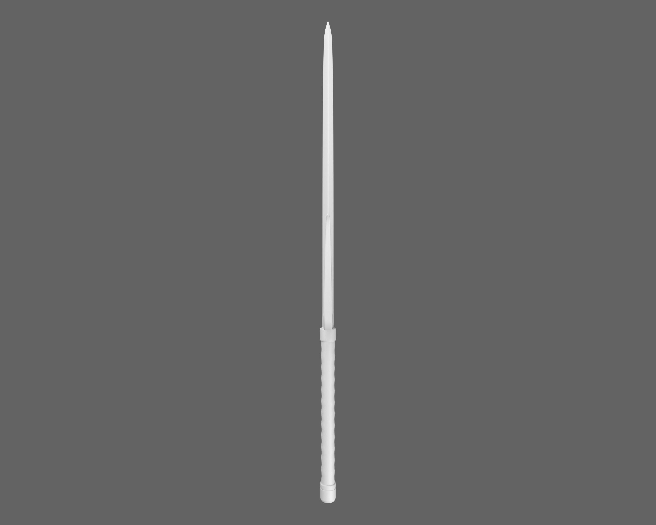 Ancient Japanese Jutte Low-poly 3D model_9