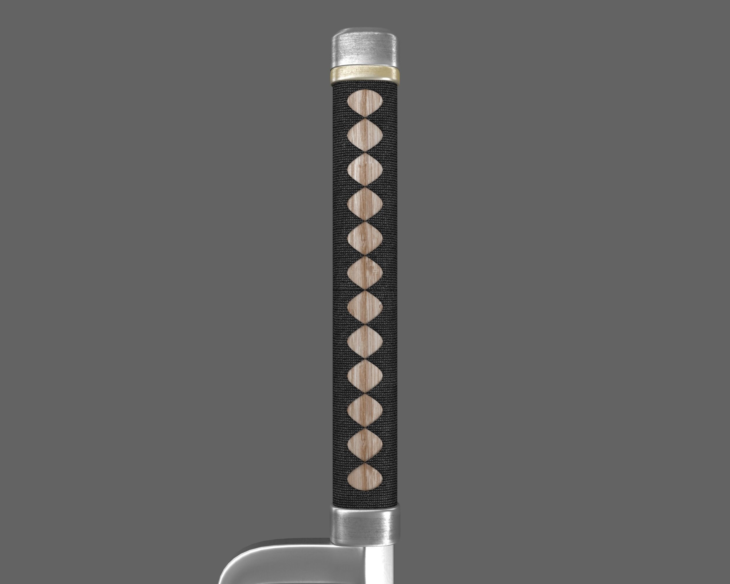 Ancient Japanese Jutte Low-poly 3D model_14