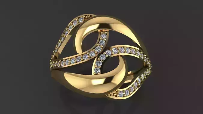 Rings gold ring with diamonds