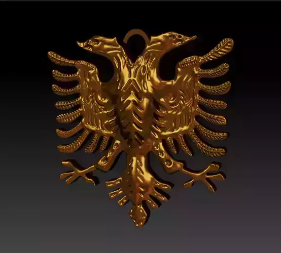 Albanian Eagle Pendant 3D print model