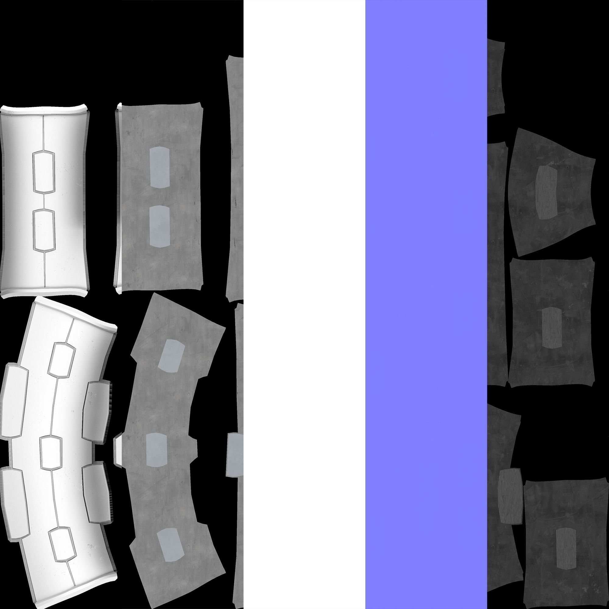 Modular Sci Fi Pipe Pack Low-poly 3D model_18