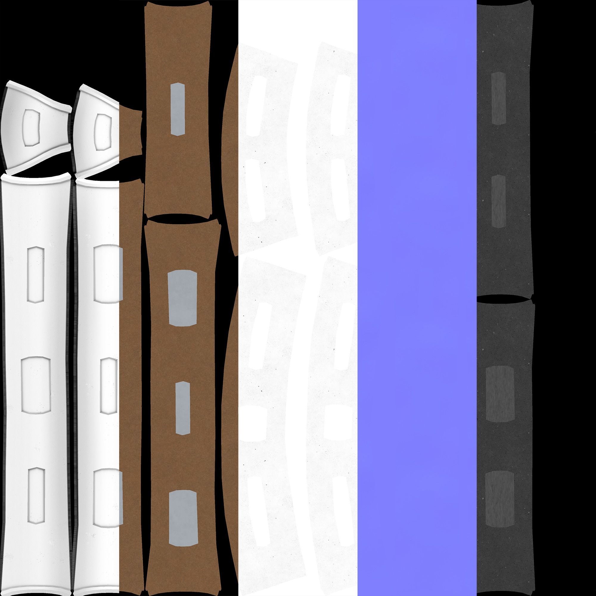 Modular Sci Fi Pipe Pack Low-poly 3D model_17