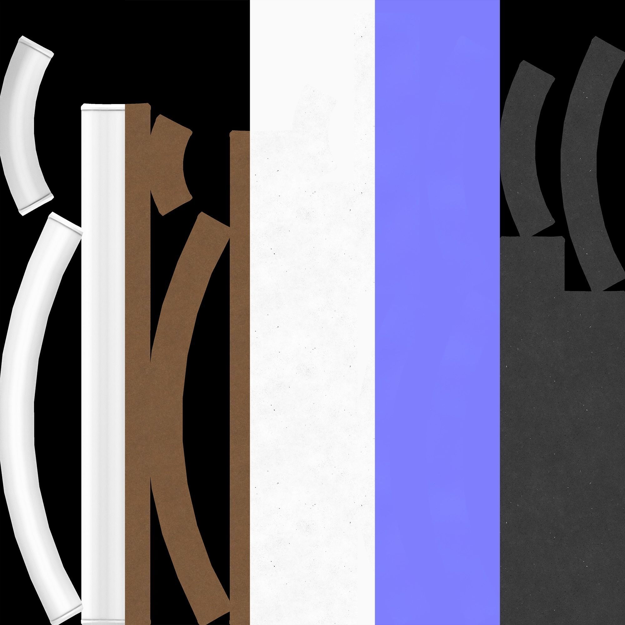 Modular Sci Fi Pipe Pack Low-poly 3D model_19