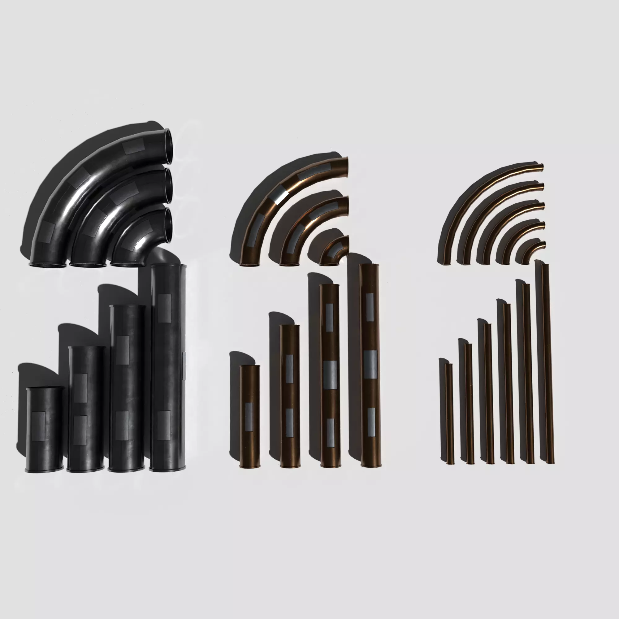 Modular Sci Fi Pipe Pack Low-poly 3D model_0