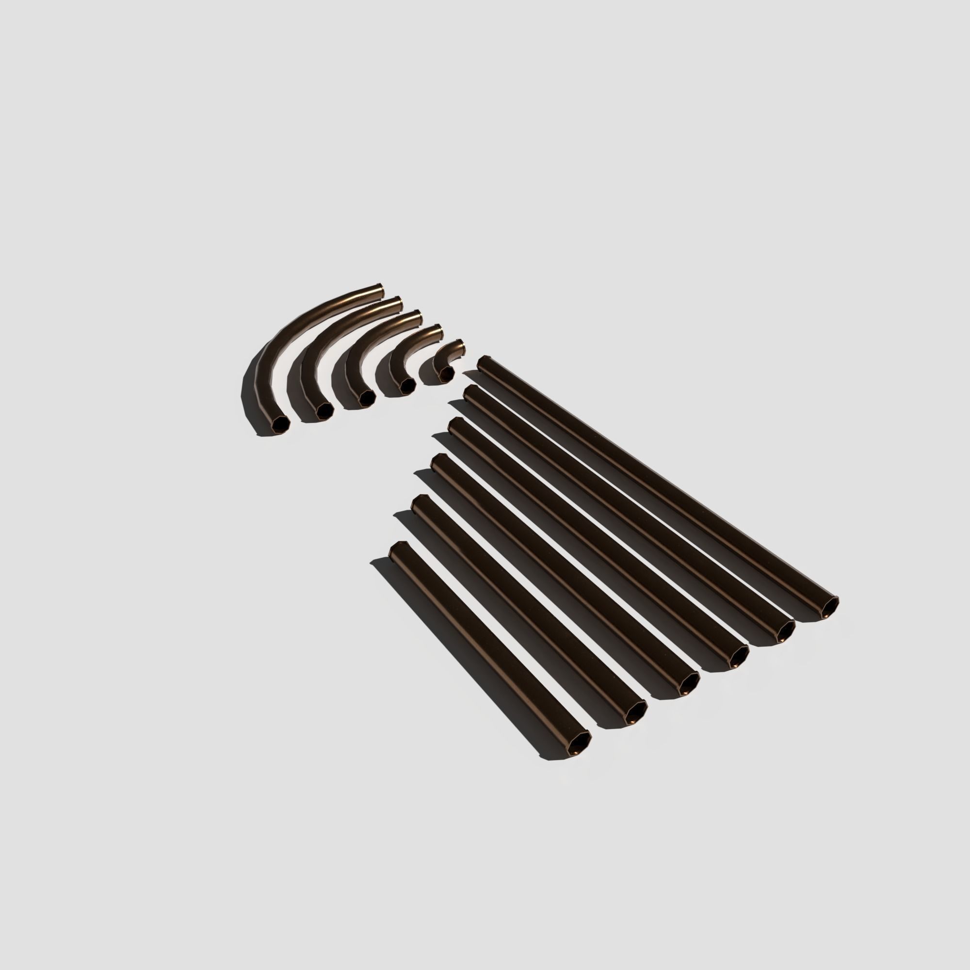 Modular Sci Fi Pipe Pack Low-poly 3D model_15