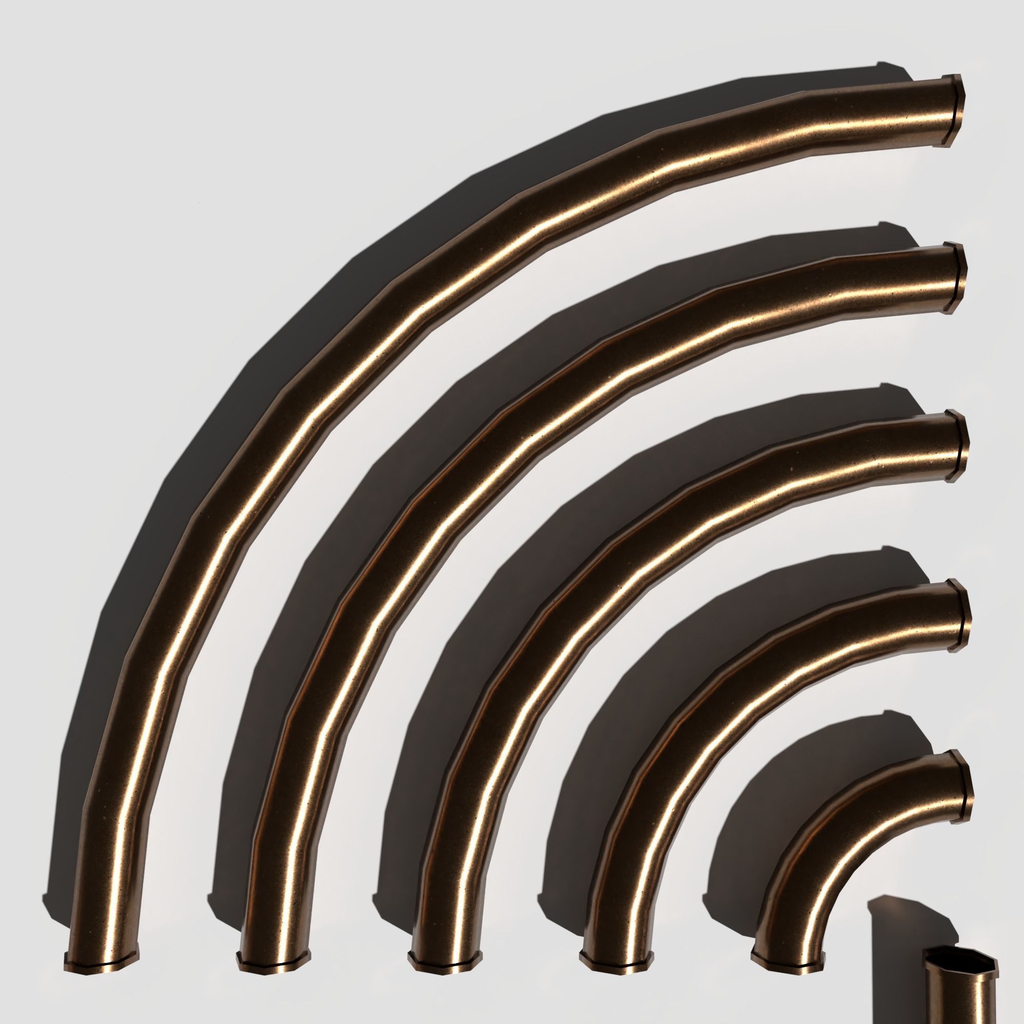 Modular Sci Fi Pipe Pack Low-poly 3D model_10