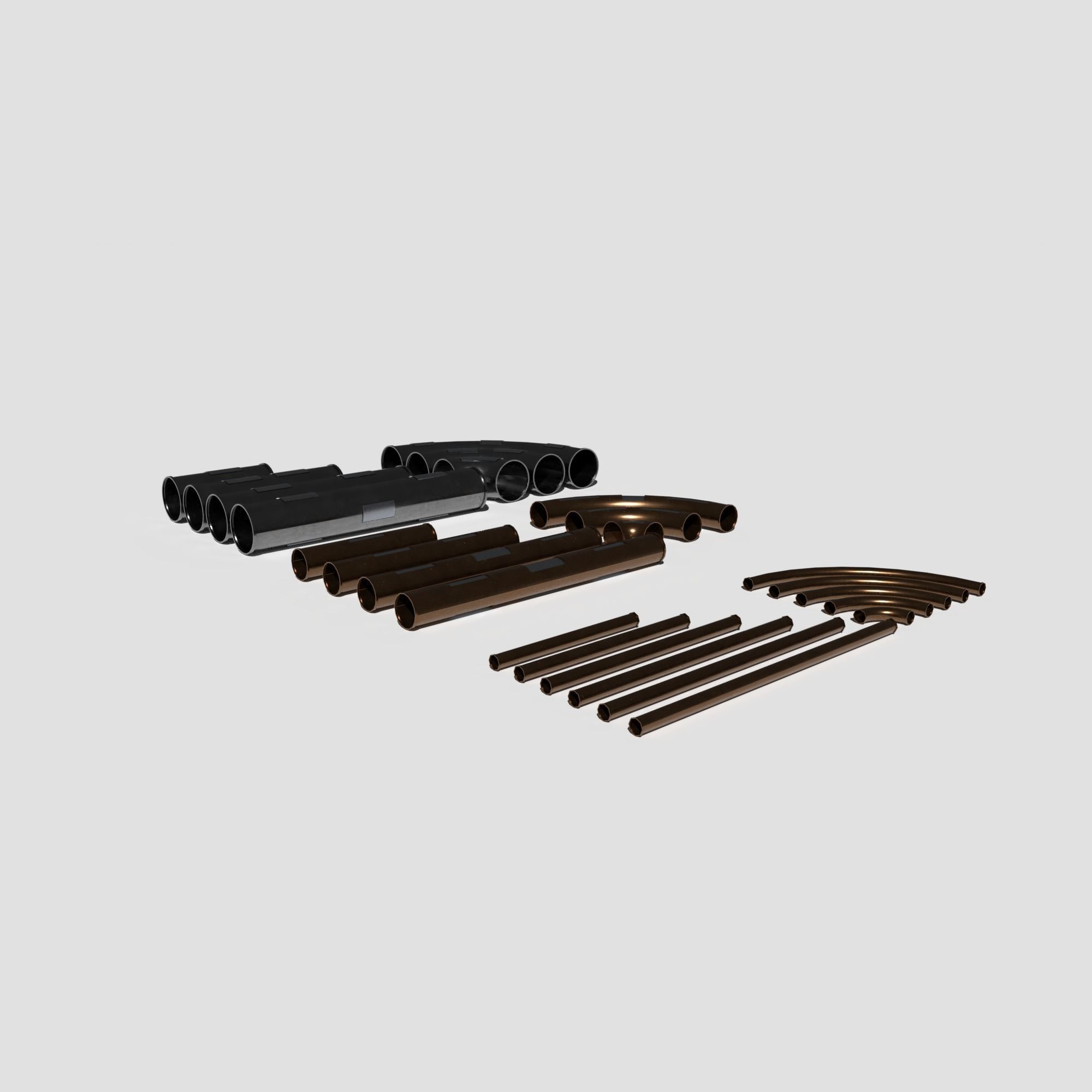 Modular Sci Fi Pipe Pack Low-poly 3D model_2