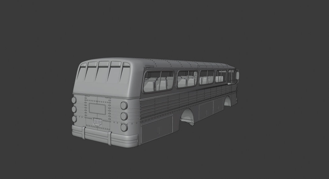 Onibus bus coach 3D model_2