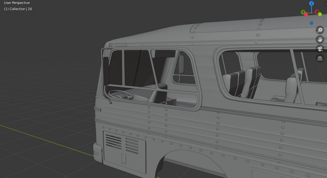 Onibus bus coach 3D model_6