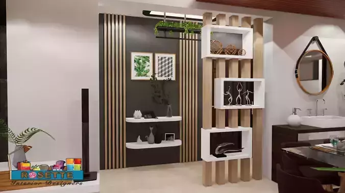 drawing and dinning area with kitchen 