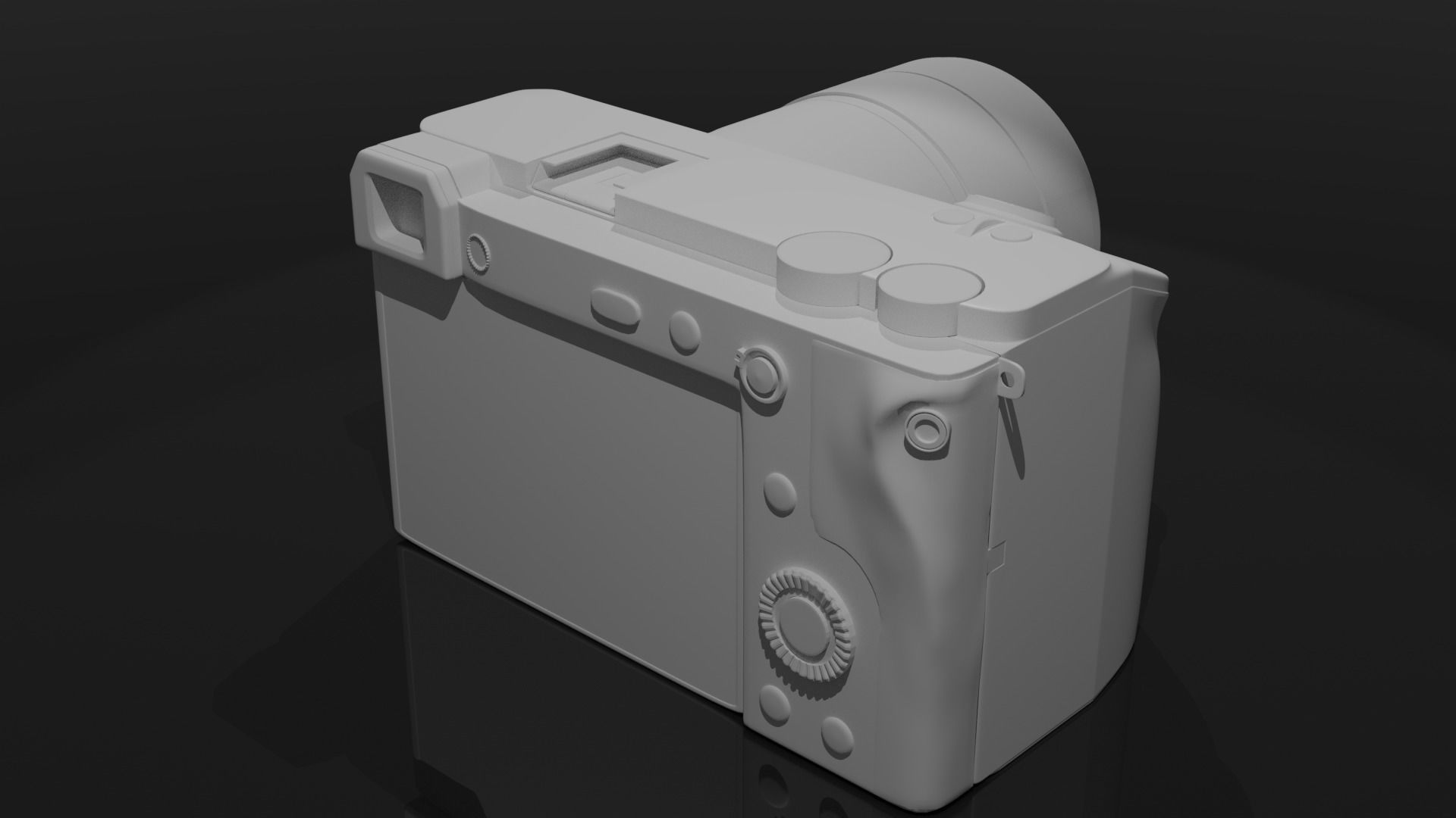 Low poly  VFX Sony camera 3D model Free low-poly 3D model_4