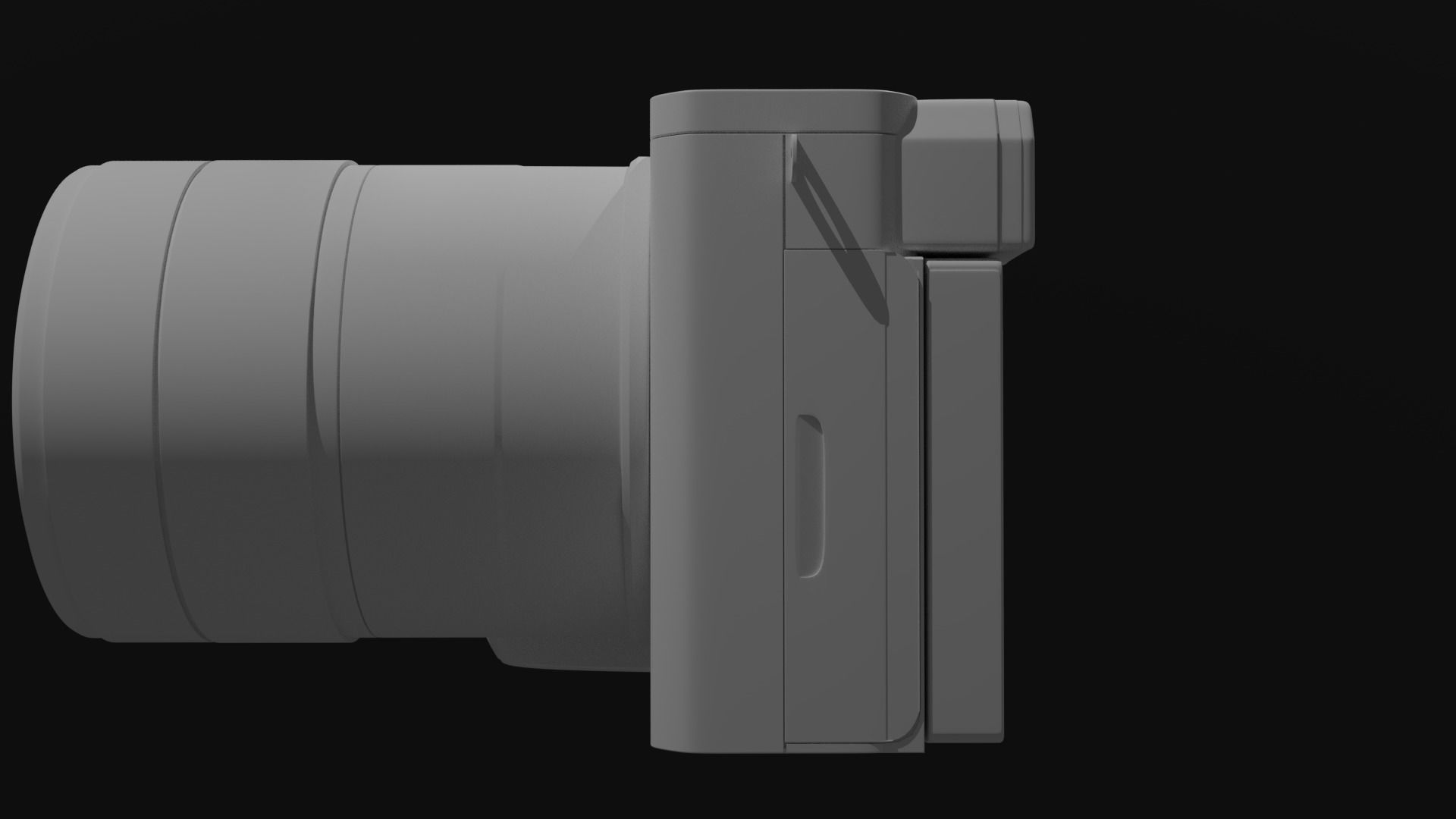 Low poly  VFX Sony camera 3D model Free low-poly 3D model_5