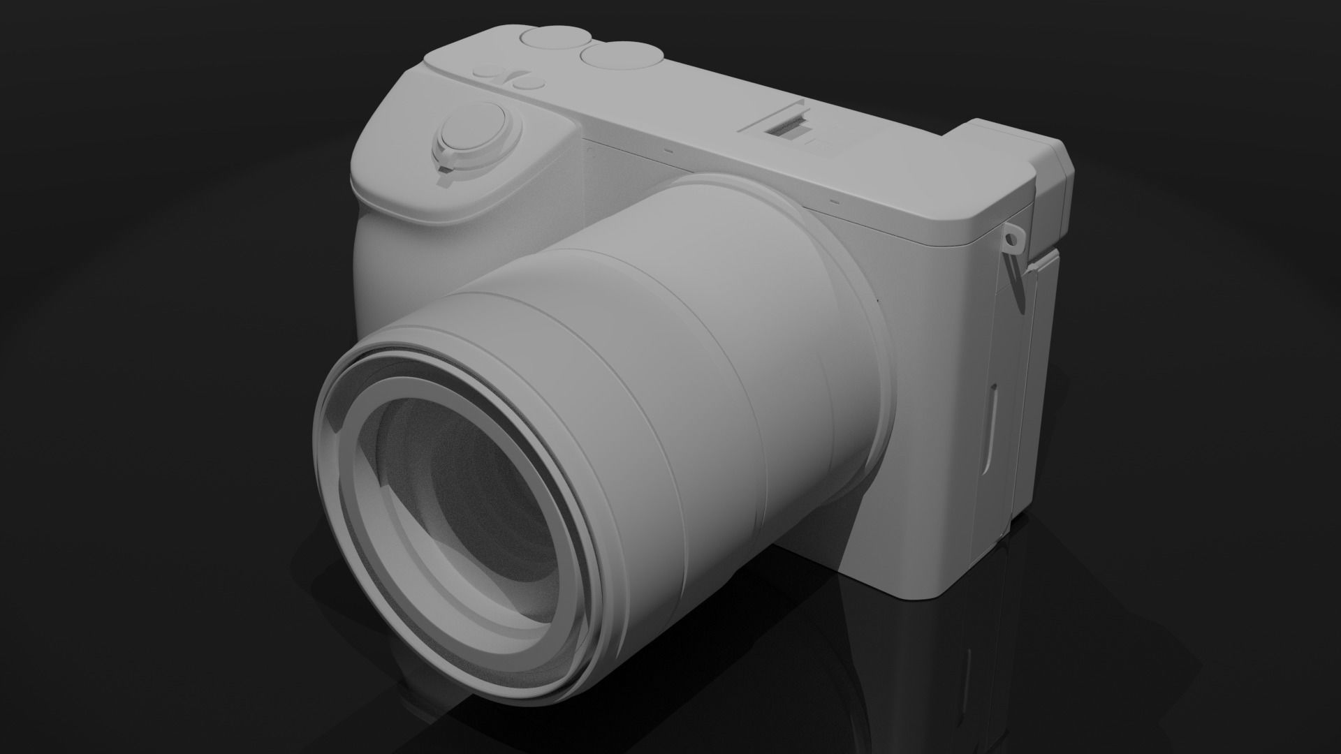 Low poly  VFX Sony camera 3D model Free low-poly 3D model_3