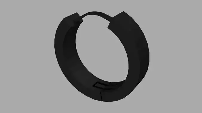 Low-poly Hoop Earring