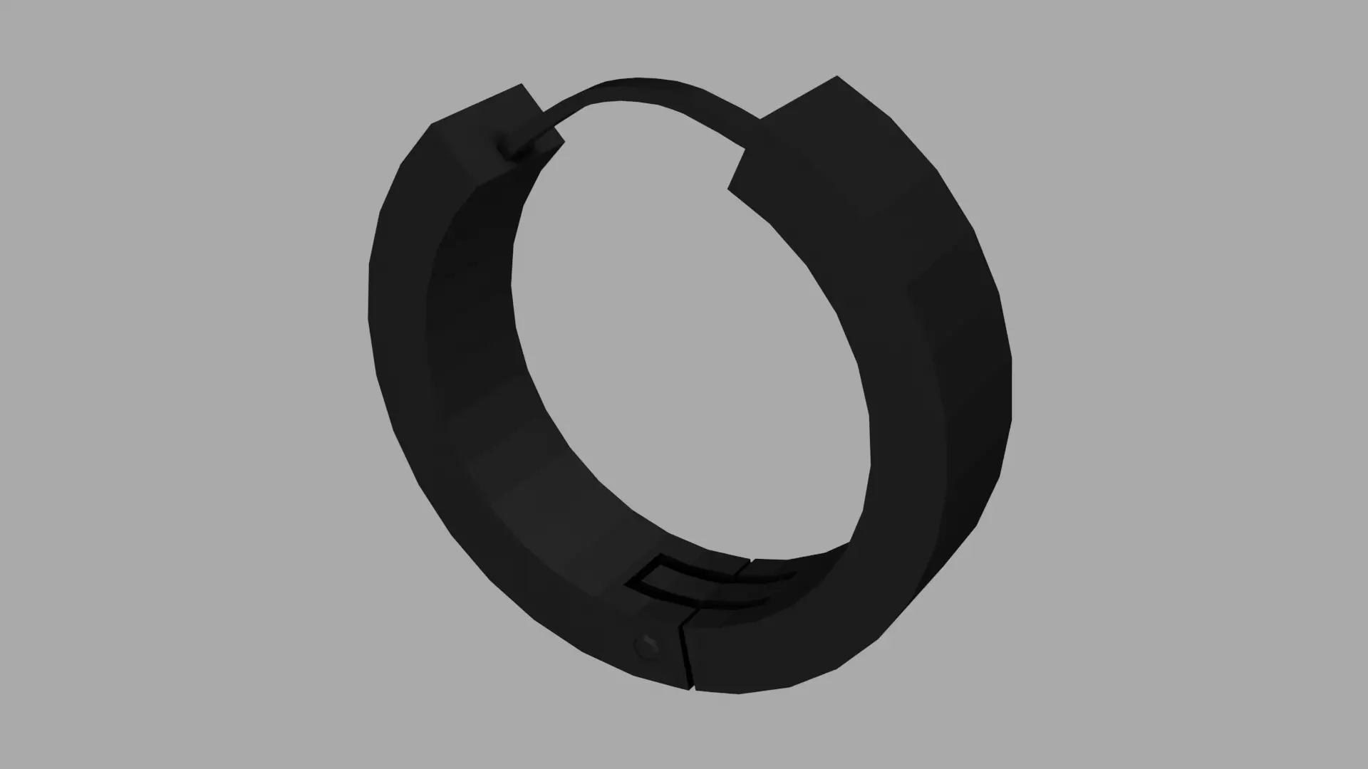 Low-poly Hoop Earring Low-poly 3D model_0
