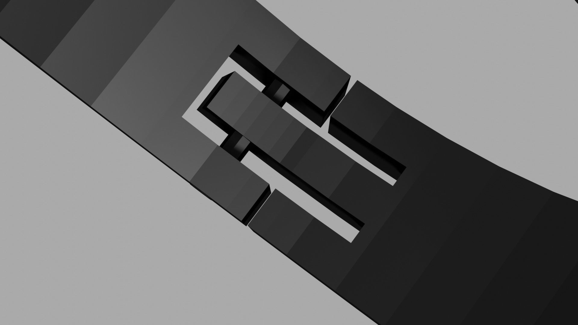 Low-poly Hoop Earring Low-poly 3D model_2