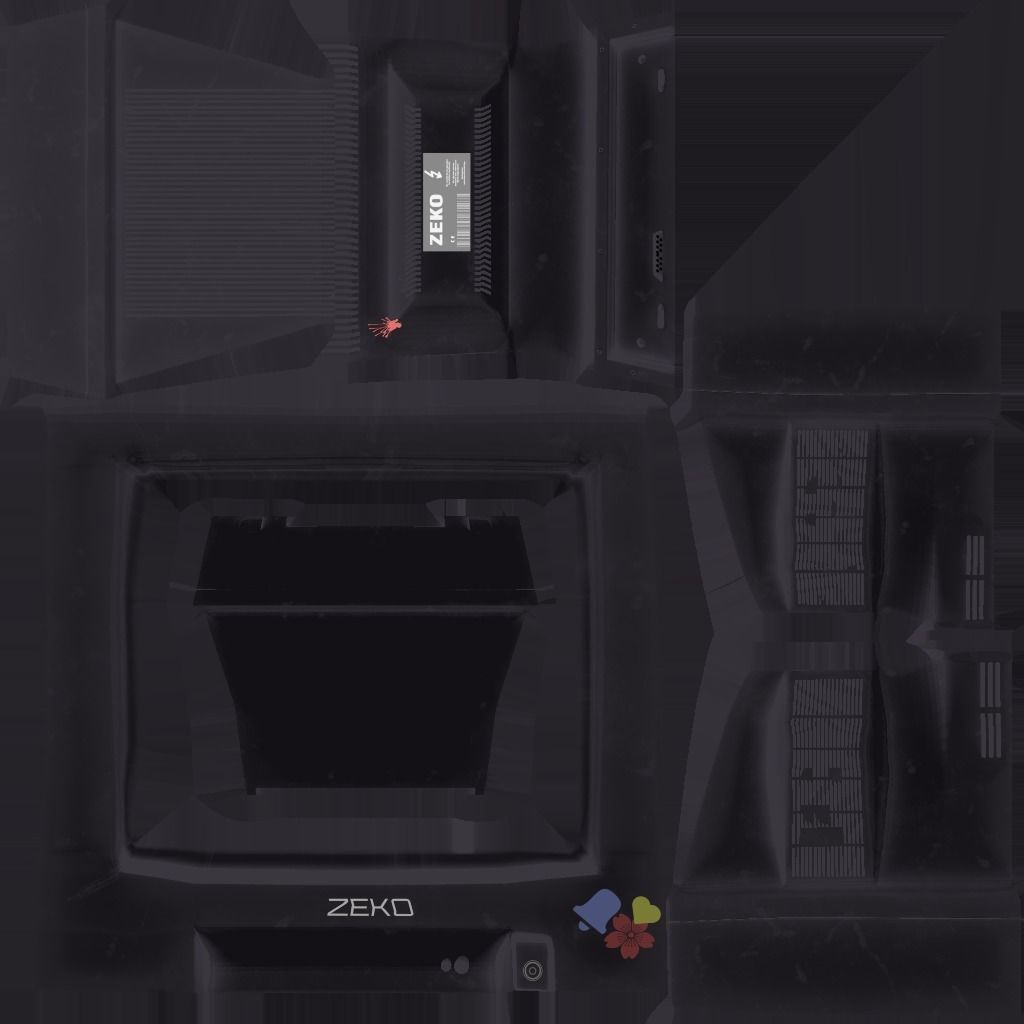 Old Television Low-poly 3D model_4