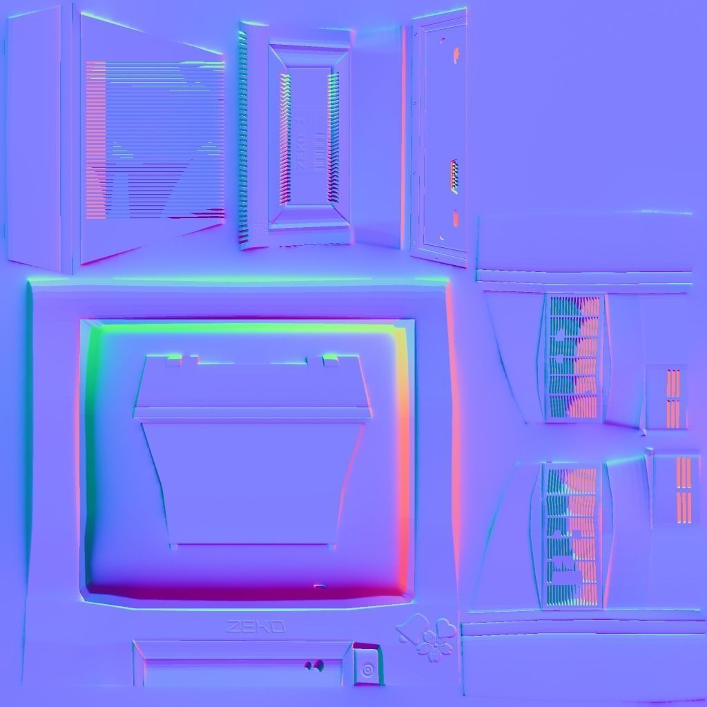 Old Television Low-poly 3D model_6