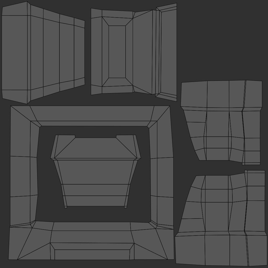 Old Television Low-poly 3D model_3