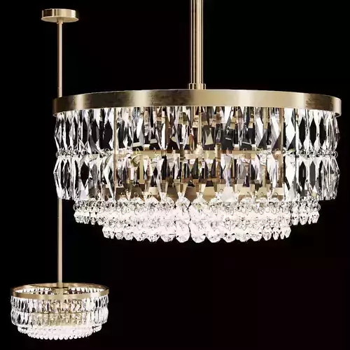 Restoration Hardware PORTIA CRYSTAL SMALL PENDANT Brass