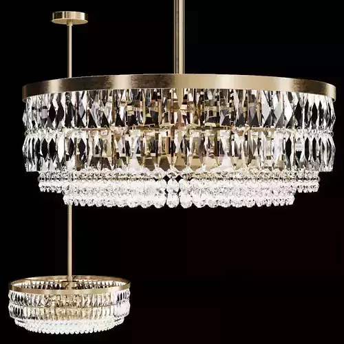 Restoration Hardware PORTIA CRYSTAL MEDIUM PENDANT Brass
