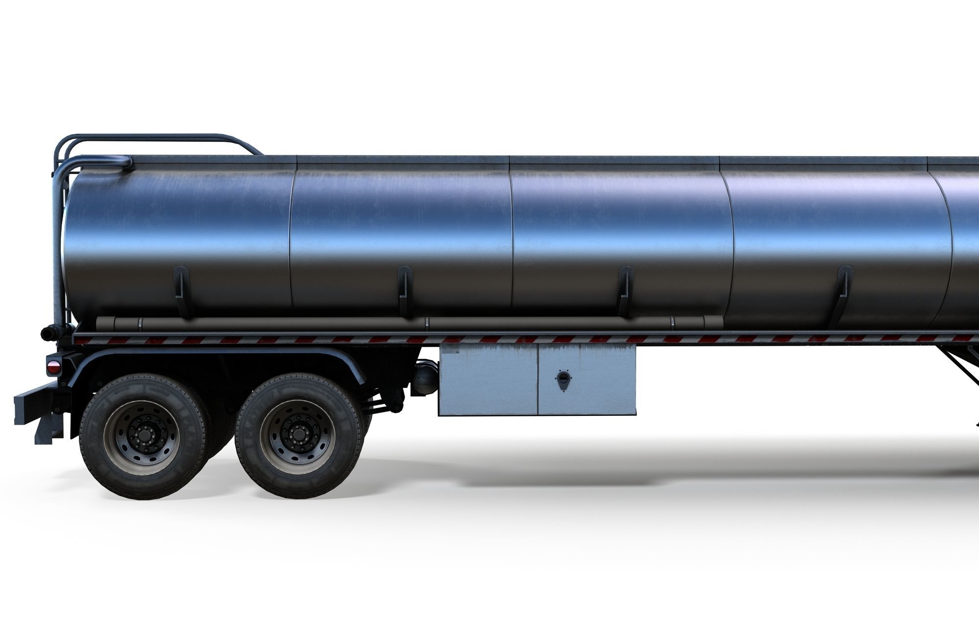 Peterbilt 359 fuel trailer Low-poly 3D model_7