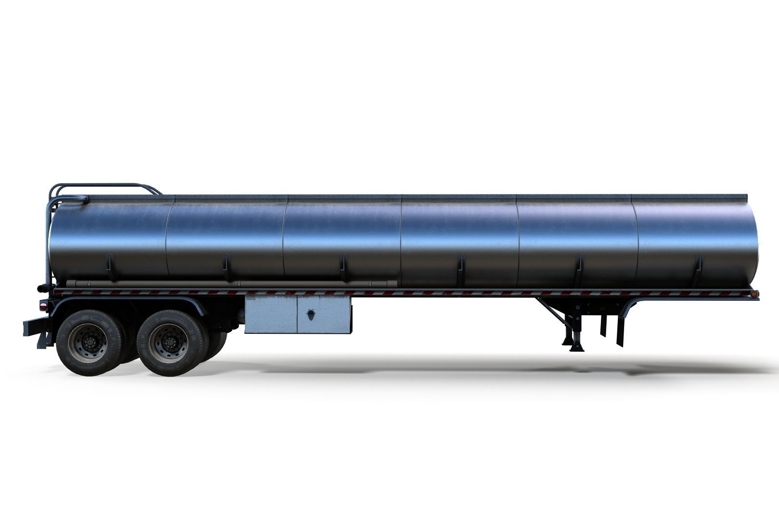 Peterbilt 359 fuel trailer Low-poly 3D model_16