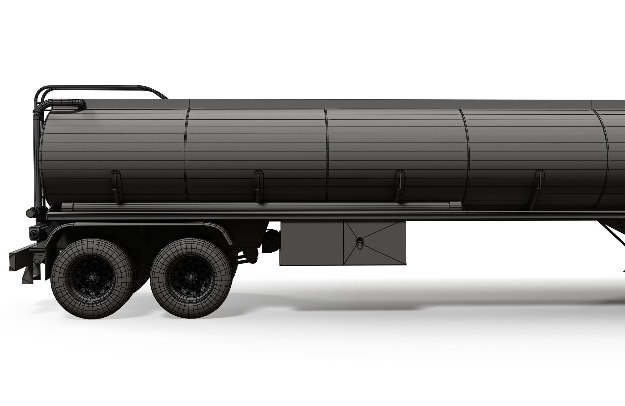 Peterbilt 359 fuel trailer Low-poly 3D model_31
