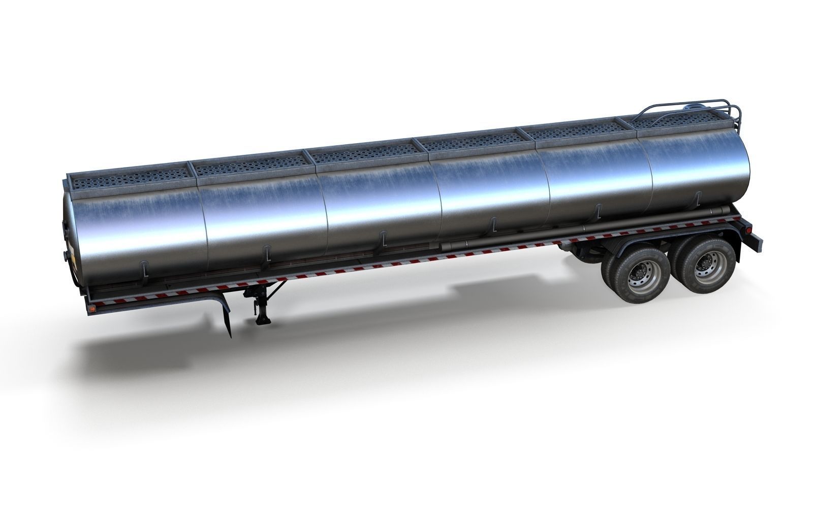 Peterbilt 359 fuel trailer Low-poly 3D model_22