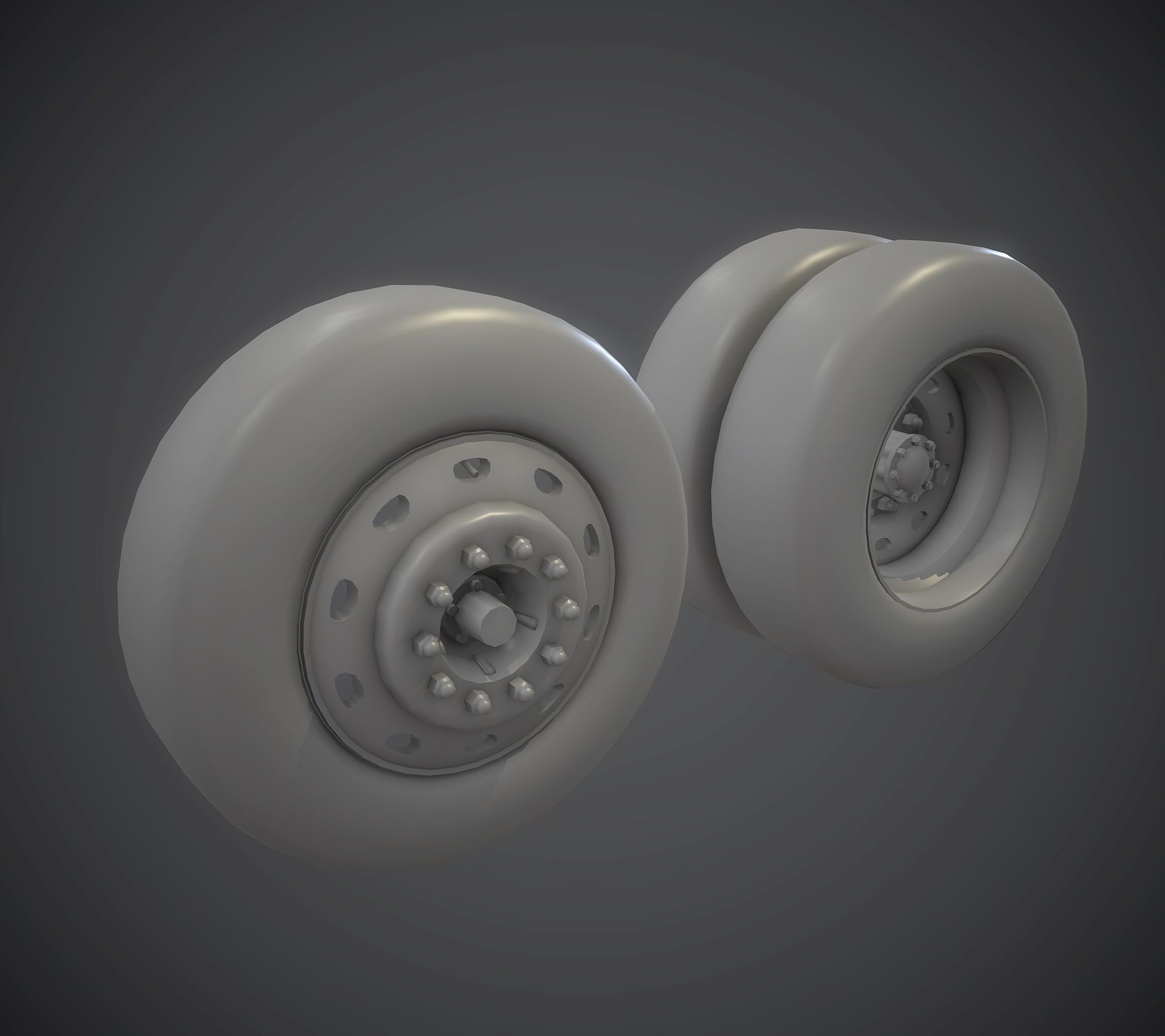 Peterbilt 359 fuel trailer Low-poly 3D model_76