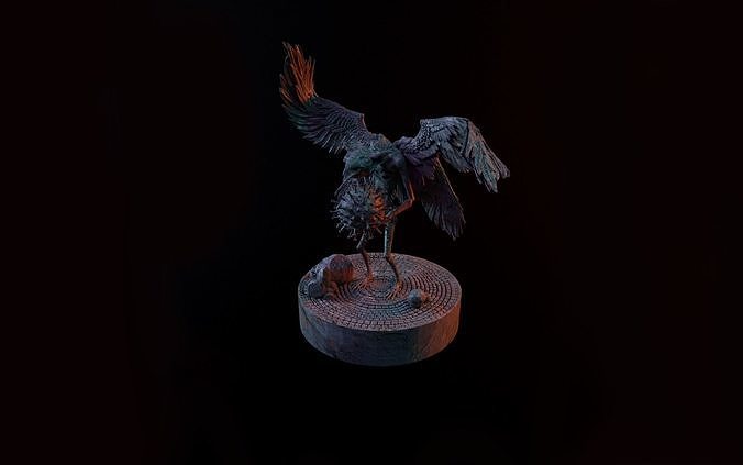 Covidisneuf sculpture of bird Free 3D print model
