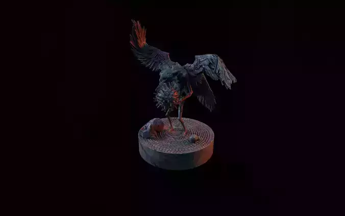 Covidisneuf sculpture of bird Free 3D print model