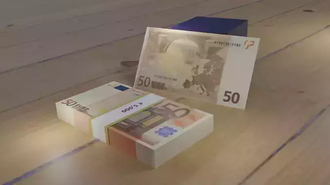 50 euro stack of 101 bills