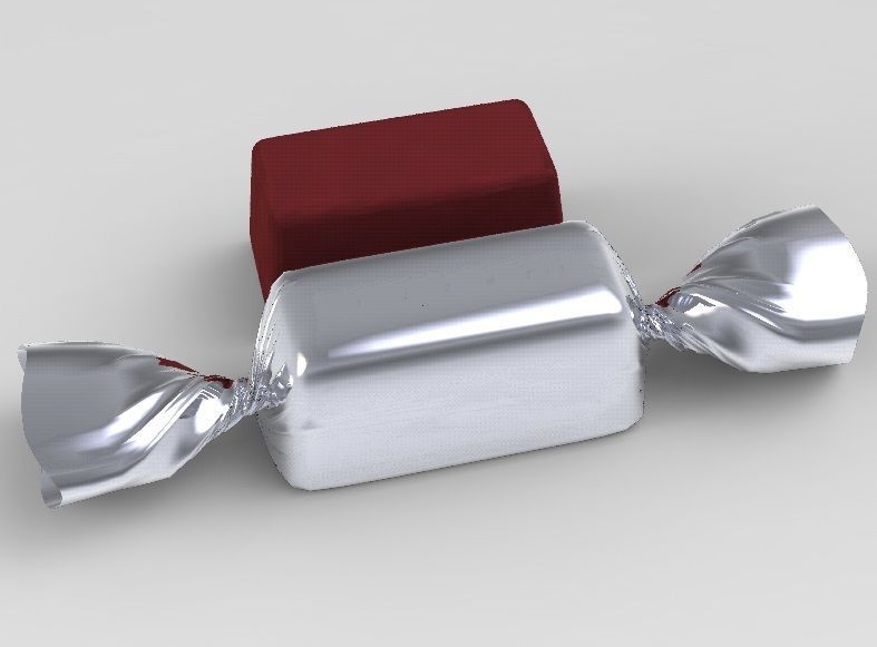 Candy bar Low-poly 3D model_2