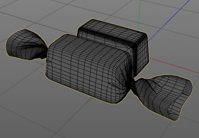 Candy bar Low-poly 3D model_3