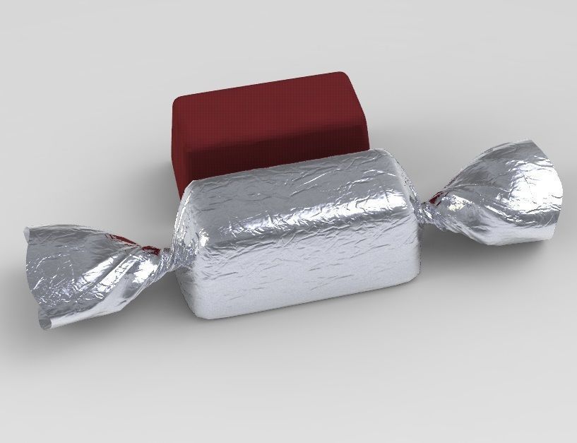 Candy bar Low-poly 3D model_1