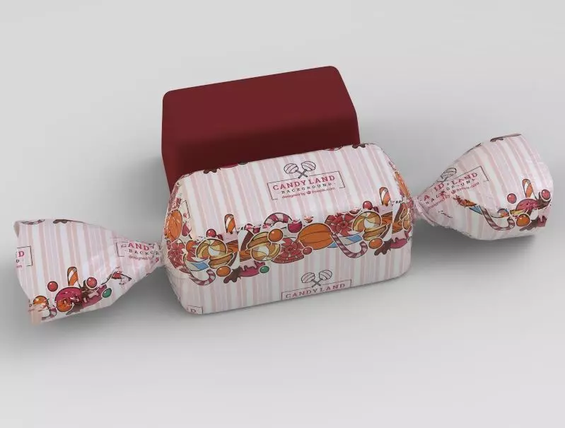 Candy bar Low-poly 3D model_0