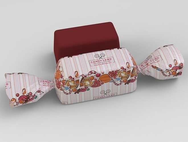 Candy bar Low-poly 3D model