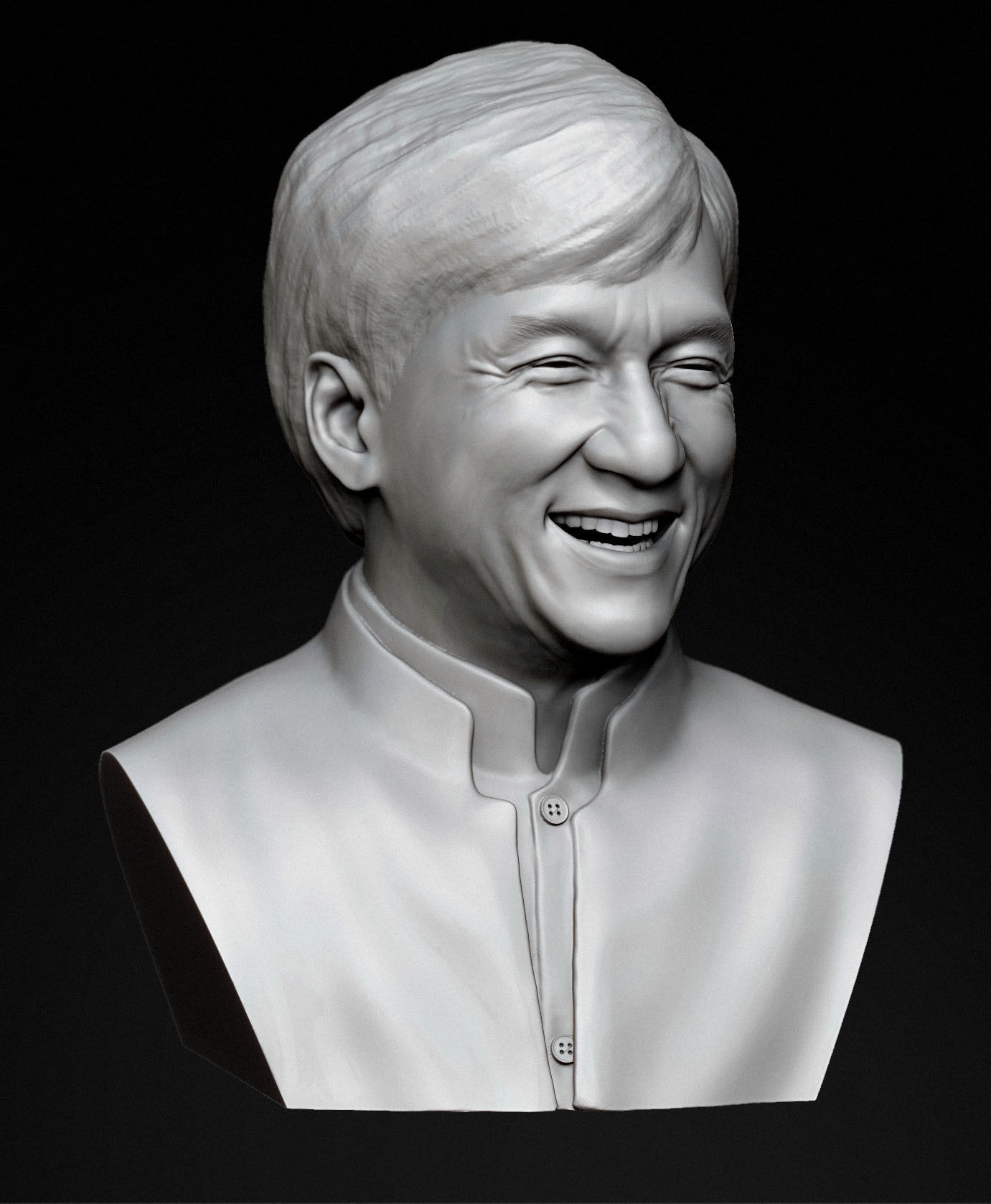 Jackie Chan bust likeness 3D print model_3