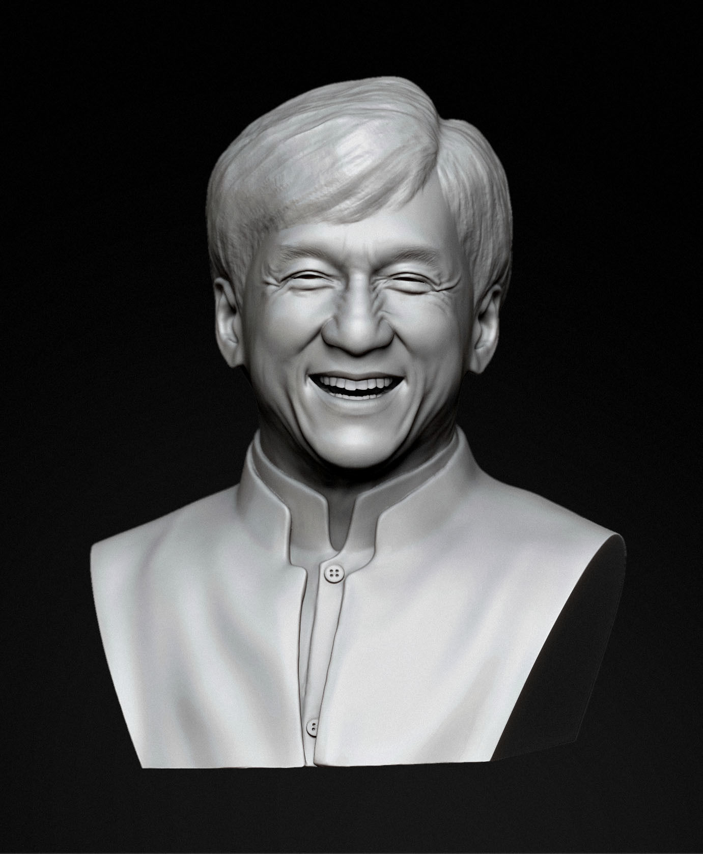 Jackie Chan bust likeness 3D print model_1