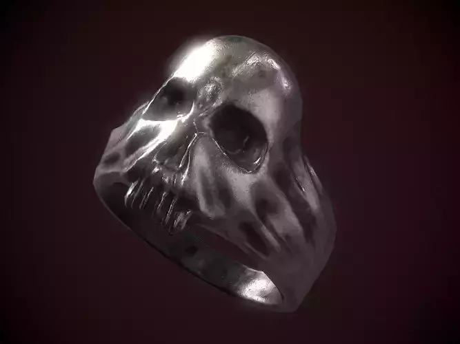 Skull Ring PBR Low-poly 3D model