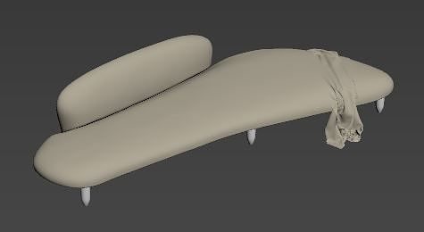 interior chaise lounge Free 3D model