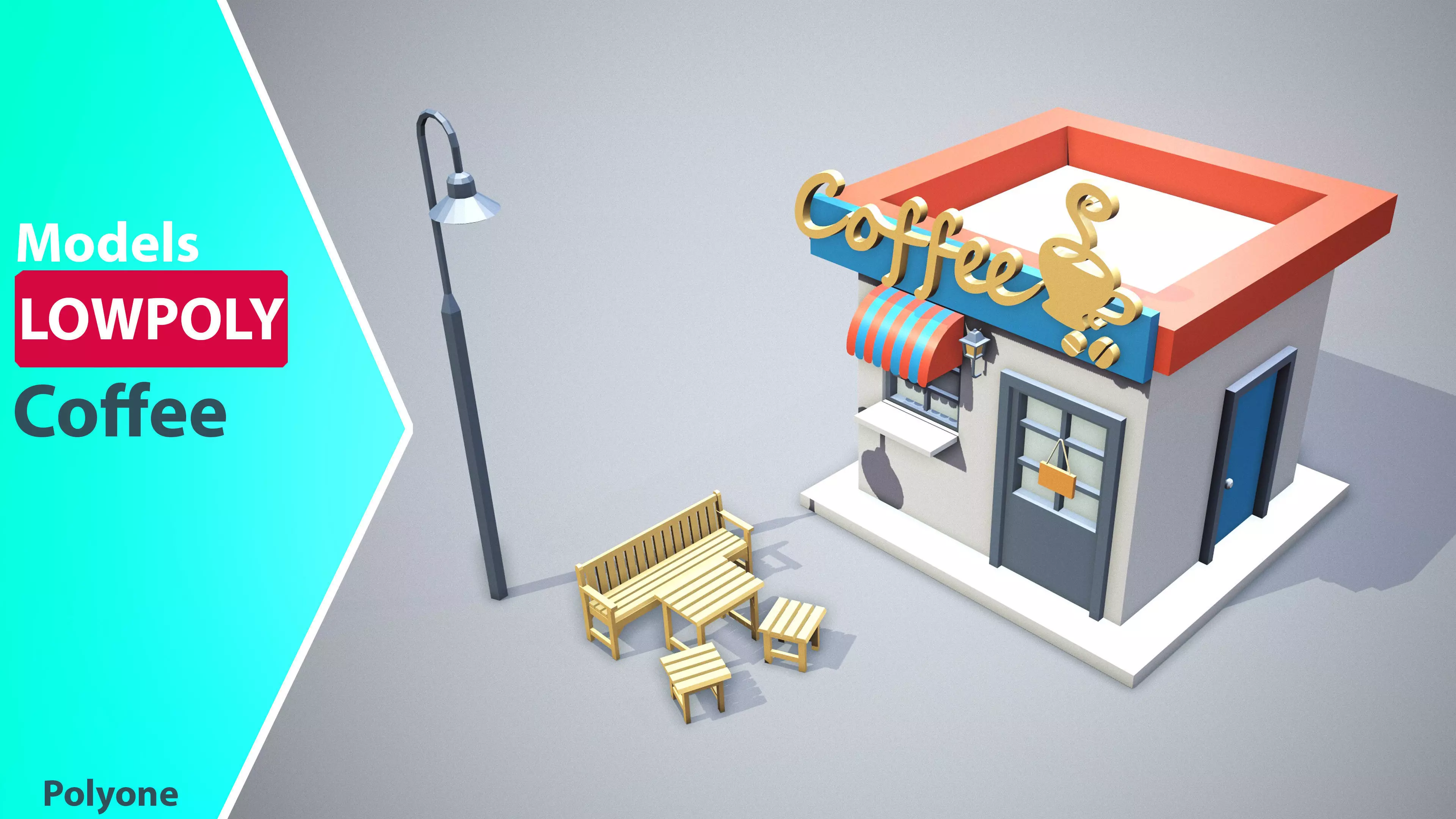 Coffee - Low Poly Assets Low-poly 3D model Low-poly 3D model_0